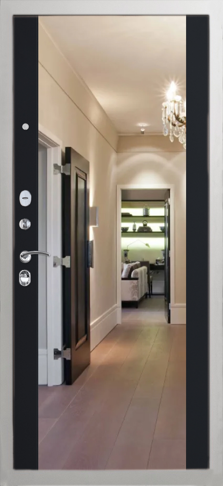 Гранит Лира Белая - 071 Зеркало макси черное 16мм
